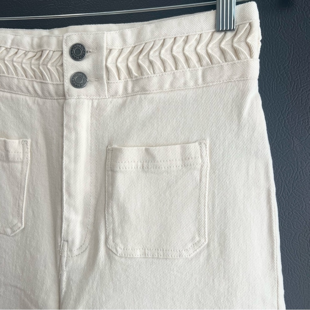 Anthropologie Magali Pascal Birkin High-Rise Wide Leg in Ecru Size Medium/US 8 - Picture 6 of 8